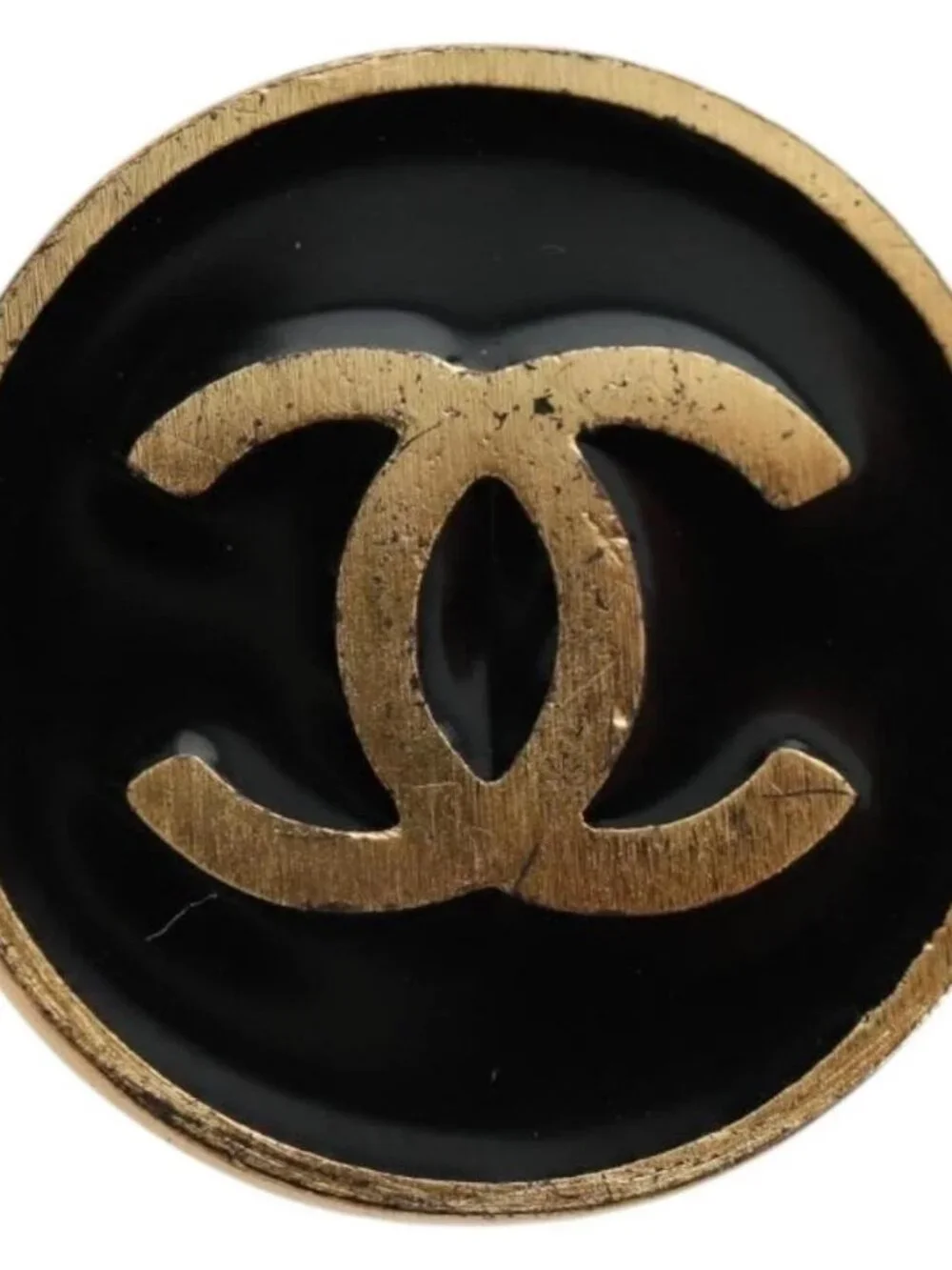 CHANEL Earring metal Gold Tone CC Auth 180939M